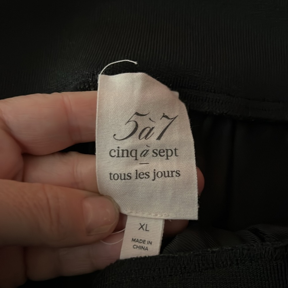 Cinq a sept Black Satin Jogger Pant XL - Picture 7 of 11